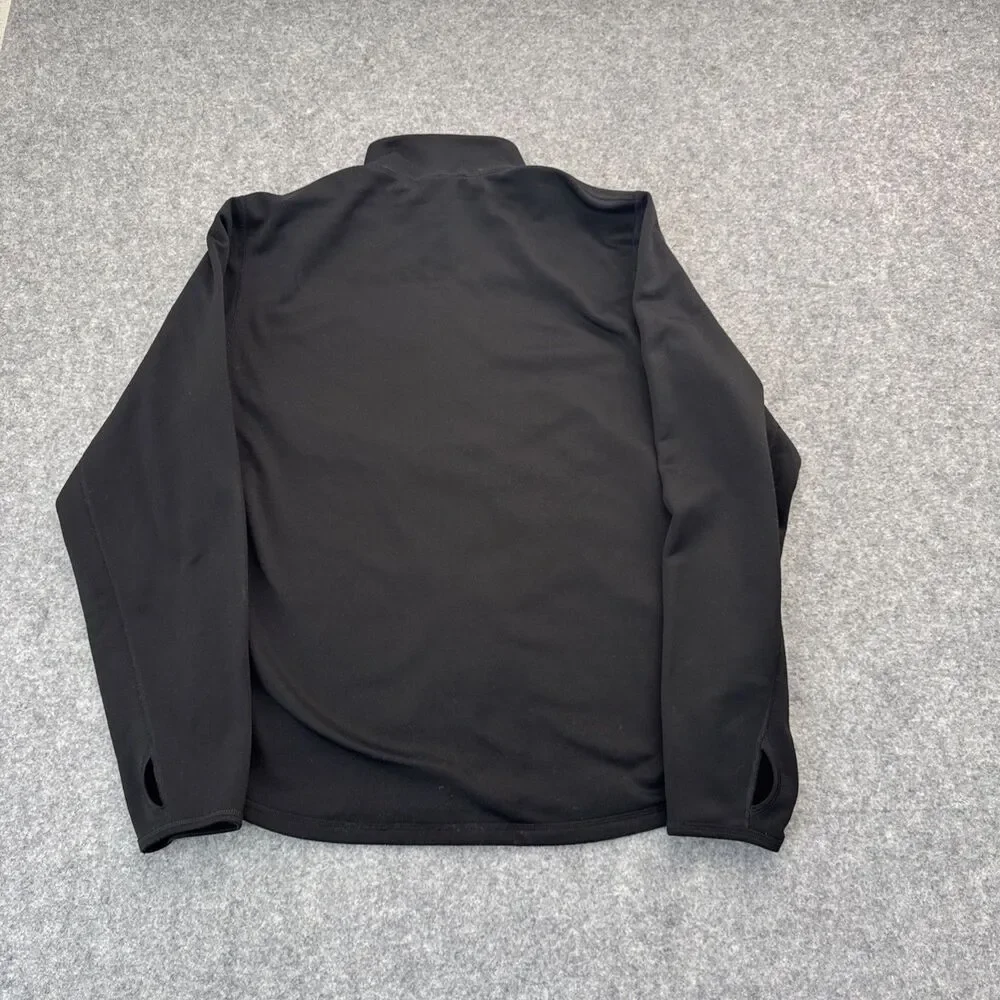 The North Face Men’s Black Fleece 1/4 Zip Mock Neck Logo Pullover  Large